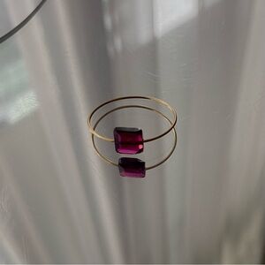 Minimalist Brazilian Garnet Ring